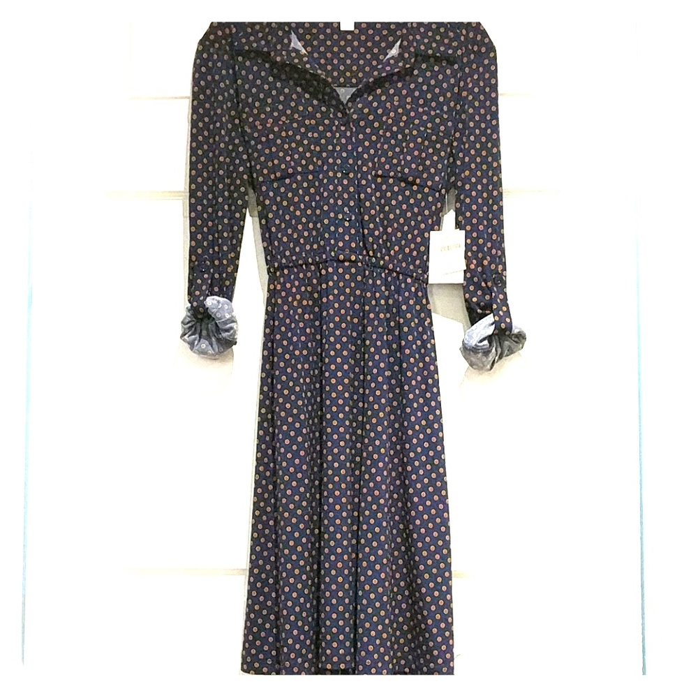 BLUE POLKADOT DRESS